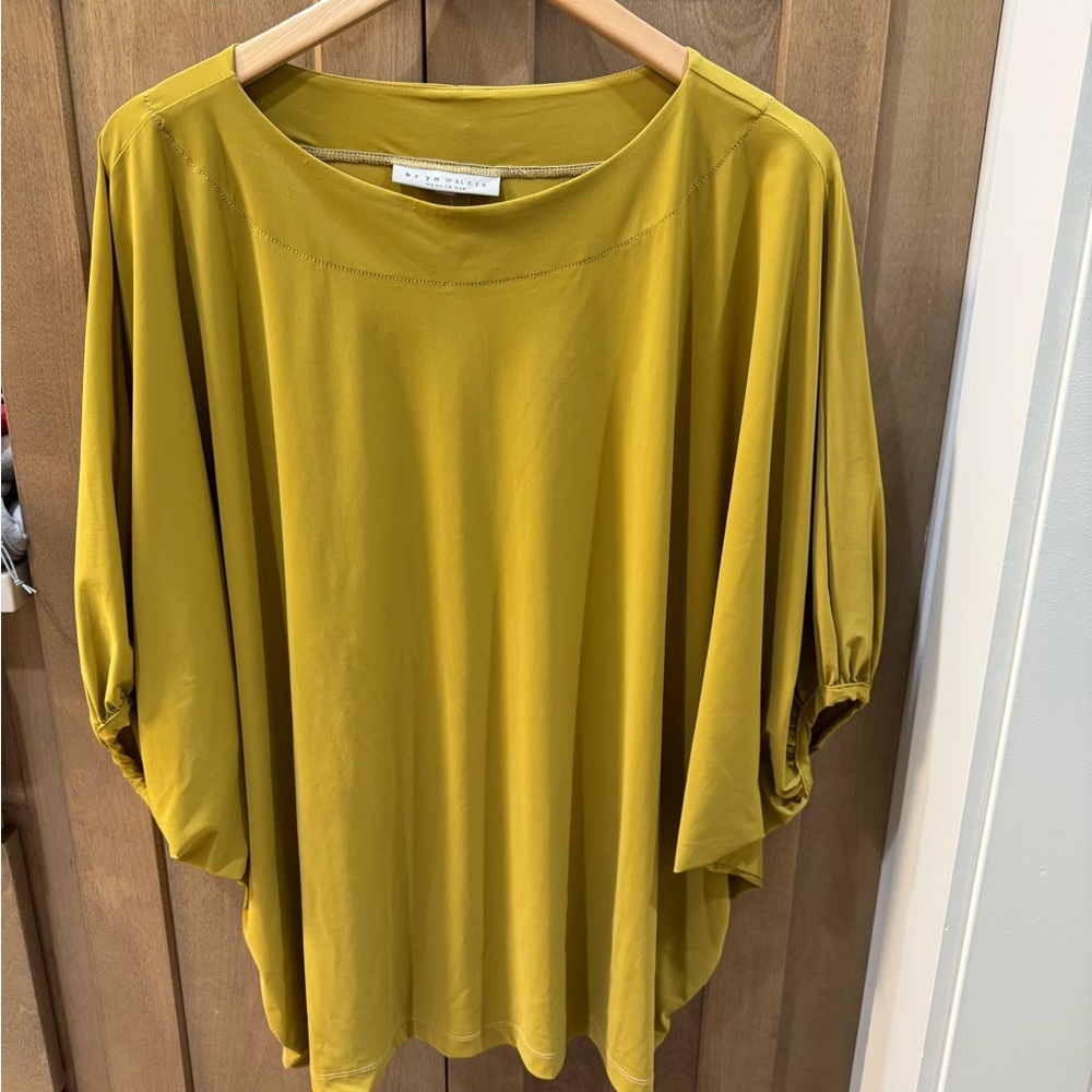 Bryn Walker Yellow Green Dolman Sleeve Tunic